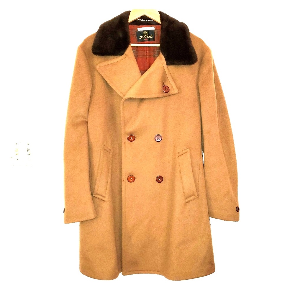 Zero King wool coat tan Hearst Castle